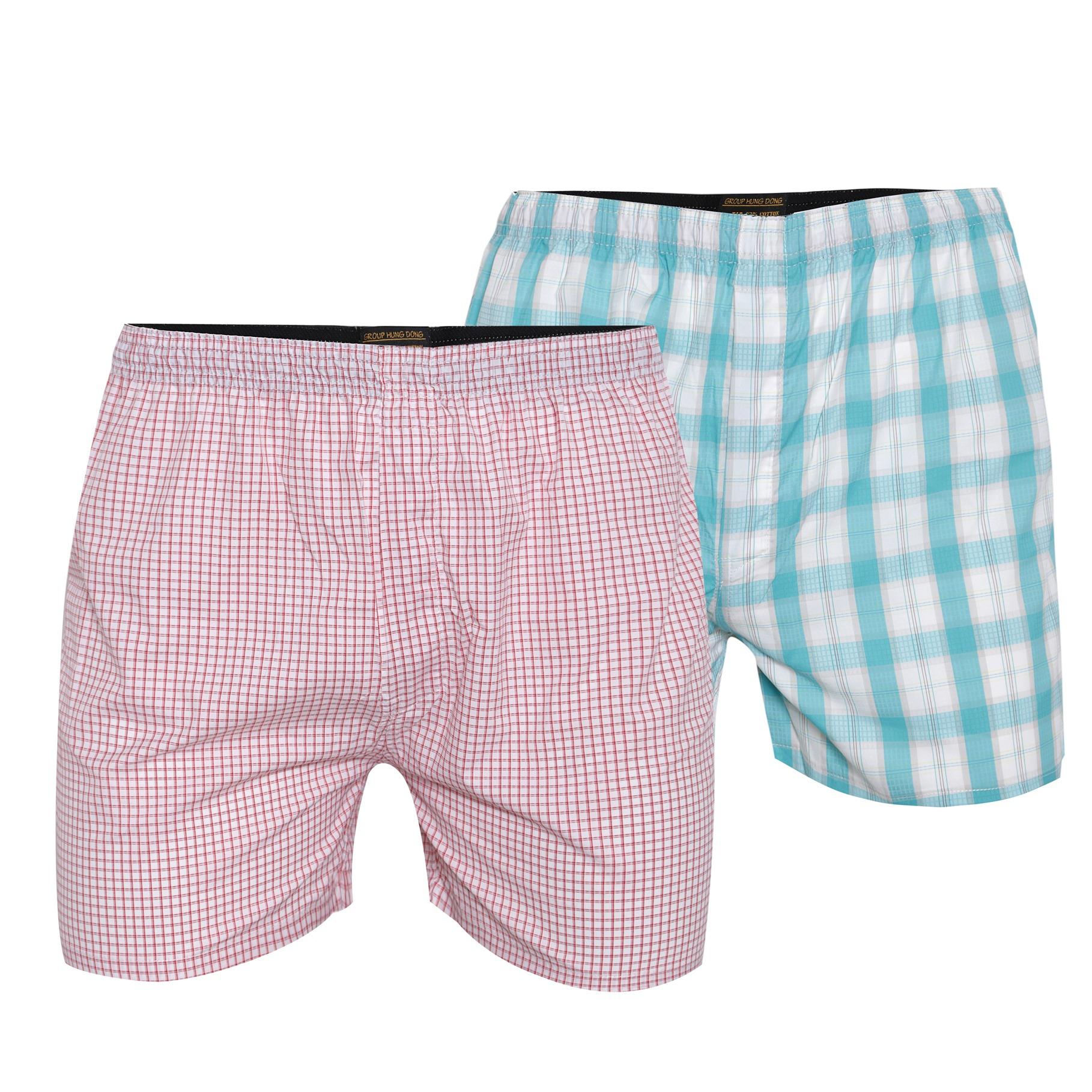 Combo 2 quần đùi mặc nhà cvring qd023 (hồng, xanh)