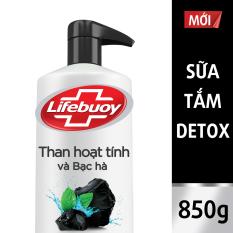 Sữa tắm Detox Lifebuoy – Than hoạt tính & Bạc hà 850g