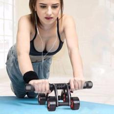 Dụng cụ tập gym giảm cân , Dụng cụ tập tạ – Con Lăn Tập Cơ Bụng AB 4 Bánh tiện lợi – Tặng Thảm Đệm Chân