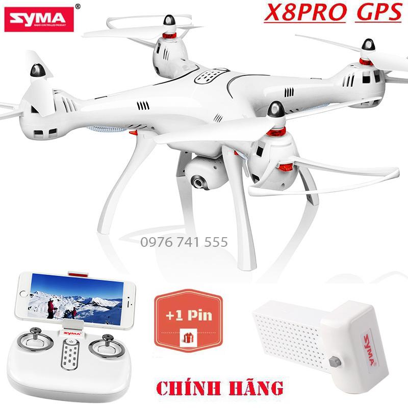 [Bộ 02 Pin] Flycam SYMA X8PRO Hiện Đại, Tích Hợp GPS, Camera 720P FPV Chỉnh Góc 90 Độ, Truyền Hình...