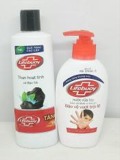 Mua 2 món + Tặng 2 món : 1Chai Sữa Tắm Dexto Lifebuoy Than Hoạt Tính và Bạc Hà 200g/chai & 1Chai nước rửa tay lifebuoy 120ml/chai + TẶNG 2 MÓN : tuýt kem đánh răng + túi đựng mỹ phẩm