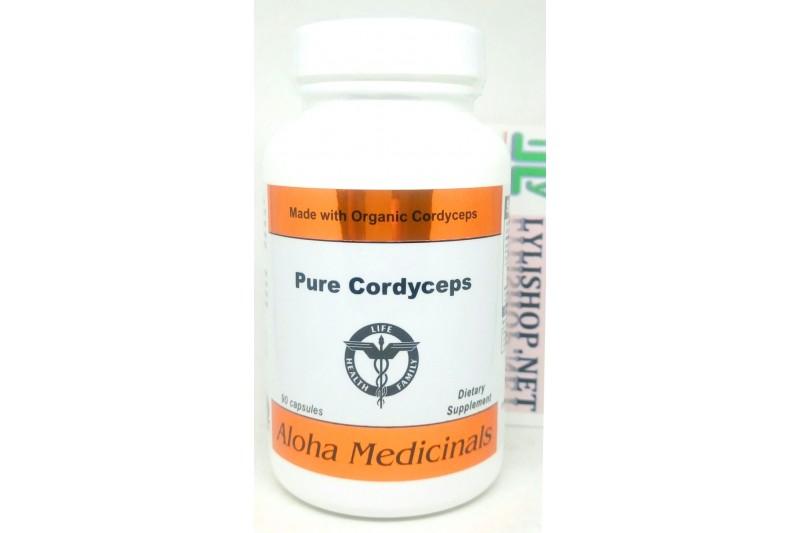 Đông trùng hạ thảo Pure Cordyceps Capsules 525 mg Hãng Aloha Pharmacy chai 90 viên