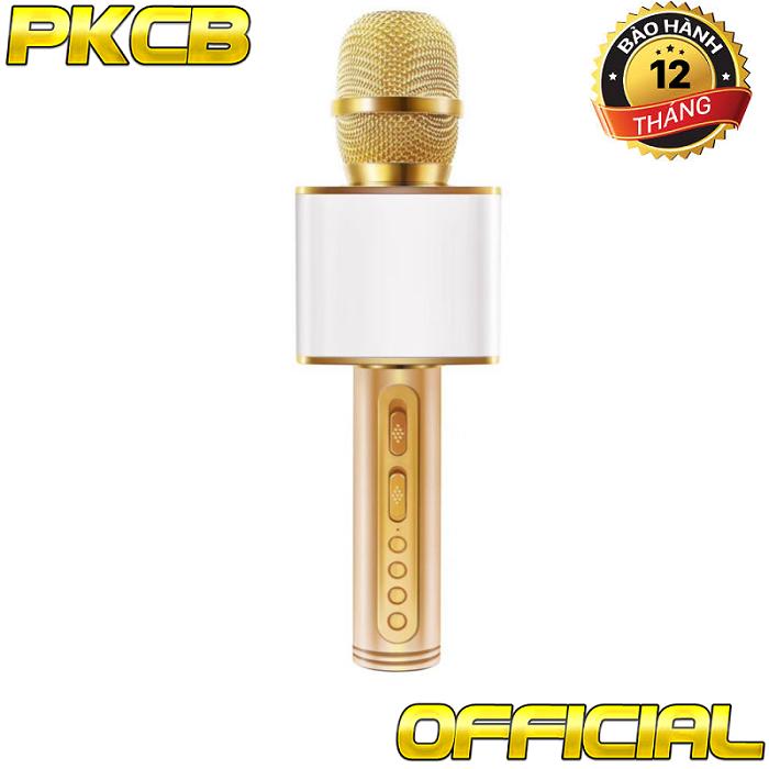 Micro karaoke không dây bluetooth kiêm loa nghe nhạc PKCB-08 auth