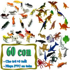 Mô hình đồ chơi 60 chi tiết Animal Dinosaur Sea Worldnhựa PVC an toàn – New4all