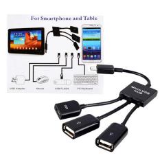 Cáp OTG Micro USB Hub OTG cho Điện thoại, Máy tính bảng (Hỗ trợ nguồn cho các thiết bị cắm ngoài)