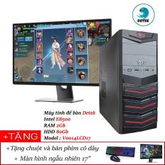 Bộ Máy tính để bàn Detek – Intel E8500 RAM 2Gb HDD 80Gb Model : V0014L kèm màn hình LCD 17 INCH và bộ bàn phím chuột có dây
