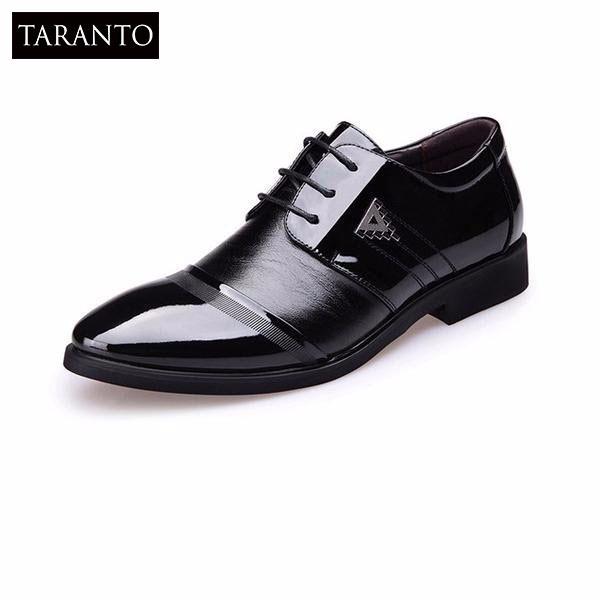 Giày tây da nam đế cao TARANTO TRT-GTN-01-DE (màu đen)