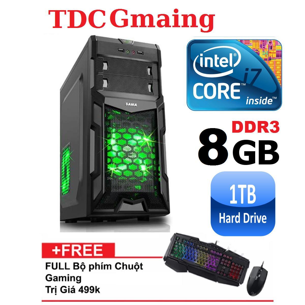 Máy tính game TDCGaming intel core i7 2600/ Ram 8gb/ Hdd 1000gb - Tặng phím chuột giả cơ chuyên game...