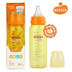 Bộ 2 Bình sữa Wesser Nano Silver cổ hẹp 250ml ( Màu vàng)