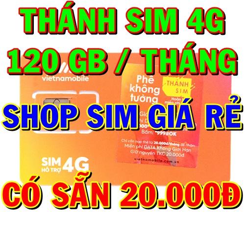 Thánh sim 4G Vietnamobile FREE 120Gb/tháng - Shop Sim Giá Rẻ - Thánh sim giá sỉ