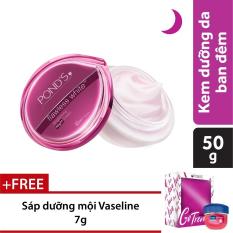 Kem dưỡng ban đêm Pond’s Flawless White 50g + Tặng Sáp dưỡng môi Vaseline 7g