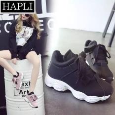 (Video thực tế) HÀNG CAO CẤP (đừng so với loại rẻ) Giày thể thao nữ HOT TREND ULZZANG đế gồ kiểu Hàn Quốc HAPLI (hồng, đen)