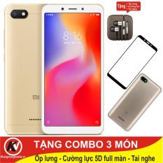 Xiaomi Redmi 6A, Redmi6A 16GB Ram 2GB Kim Nhung + Ốp lưng + Cường lực full màn 5D + Tai nghe