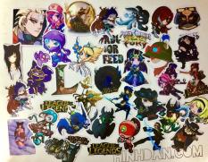 Bộ Sticker Chủ Đề Liên Minh Huyền Thoại, LOL, Lord Of Legends, LMHT (2018) Hình Dán Decal Chất Lượng Cao Chống Nước Trang Trí Va Li, Xe, Laptop, Nón Bảo Hiểm, Máy Tính, Tủ Quần Áo, Điện Thoại