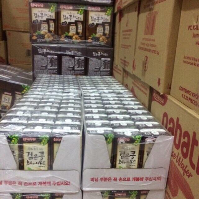 Sữa hộp óc chó hạnh nhân đậu đen Hàn Quốc (24 hộp x 190ml)