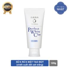 Sữa rửa mặt tẩy tế bào chết dưỡng trắng sáng ẩm mịn đều màu da Senka Perfect White Clay 120g