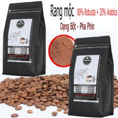 1kg cà phê Gu Đậm – Rang mộc hoàn toàn – 2 gói zipper 500g – Thành phần 80% Robusta và 20% Arabica – ROCKING COFFEE