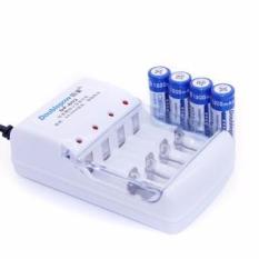 COMBO SẠC PIN ĐA NĂNG DP-B02 VÀ 4 PIN SẠC AA 1200MAH HÃNG DOUBLEPOW