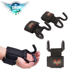 Quấn cổ tay tập gym có móc sắt hỗ trợ nâng tạ