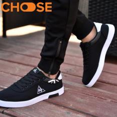 (XẢ KHO HÀNG TỒN) Giày thể thao Sneaker đen đỏ Họa Tiết Tam Giác Phá Cách 0601
