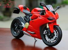 XE MÔ HÌNH TỈ LỆ 1/12 – SIÊU XE MOTO DUCATI 1199 PANIGALE HUYỀN THỌAI – MAISTO – MÀU ĐỎ
