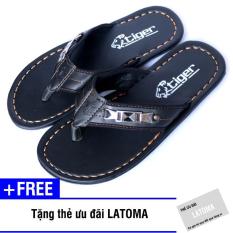 Dép xỏ ngón nam cao su thời trang Latoma TA1241(Nâu sậm)+ Tặng kèm thẻ ưu đãi Latoma