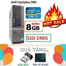 Thùng Đồng Bộ Dell Optiplex 990 (Core i3 2100 / 8G / SSD 240G ), Tặng USB Wifi , Bàn di chuột , Bảo hành 02 năm – Hàng Nhập Khẩu