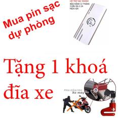 Pin sạc dự phòng G01 Litinum 20000MAH (Trắng) -hổ trợ sạc nhanh + tặng 1 khoá đĩa xe rẻ lms