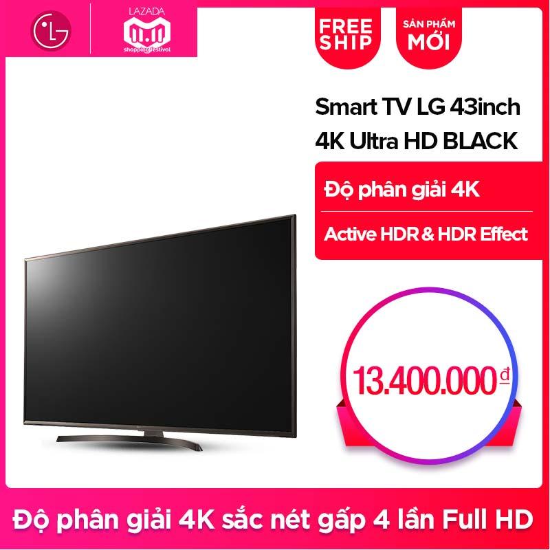 Smart TV UHD LG 43inch 4K Ultra HD - Model 43UK6340PTF (Đen) - Hãng phân phối chính thức