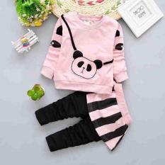 Đồ bộ dài tay thu đông thun da cá cho bé gái từ 8kg đến 18kg kiểu quần váy( Màu xanh, trắng, hồng)