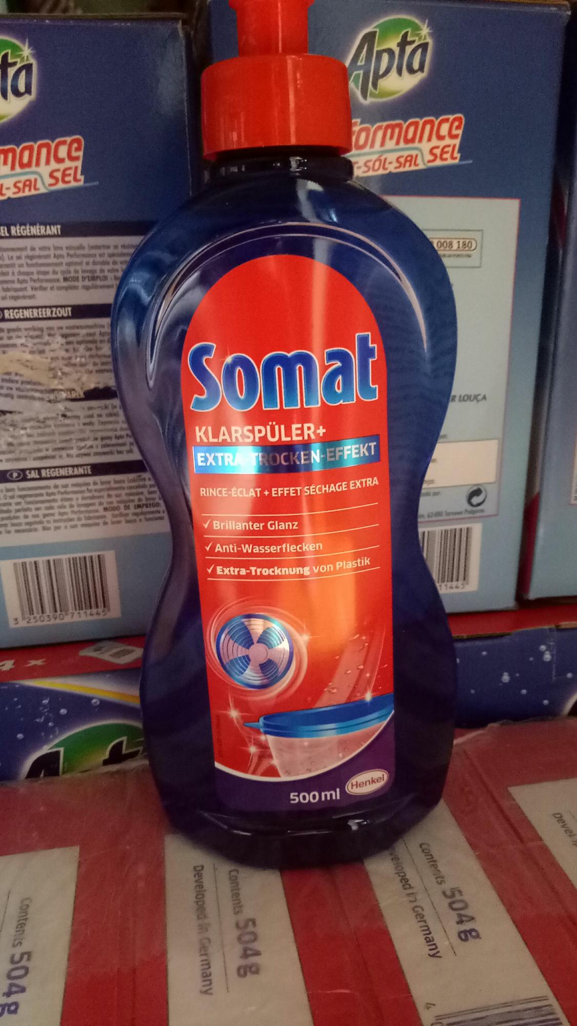 Combo 2 chai nước làm bóng Somat 500ml (Nước trợ xả dùng cho máy rửa bát)
