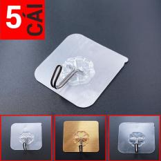 Móc Dán Tường Siêu Dính 3 Màu, Móc Dán Inox – Set 5 Móc Dán Tường
