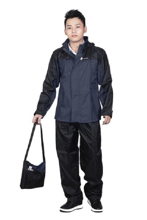 Áo mưa bộ Sơn Thủy K21 màu Tím than vải tráng nhựa PVC cao cấp