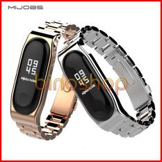 Dây đeo kim loại mắt to Miband 3 Mijobs – Dây đeo thay thế Miband 3