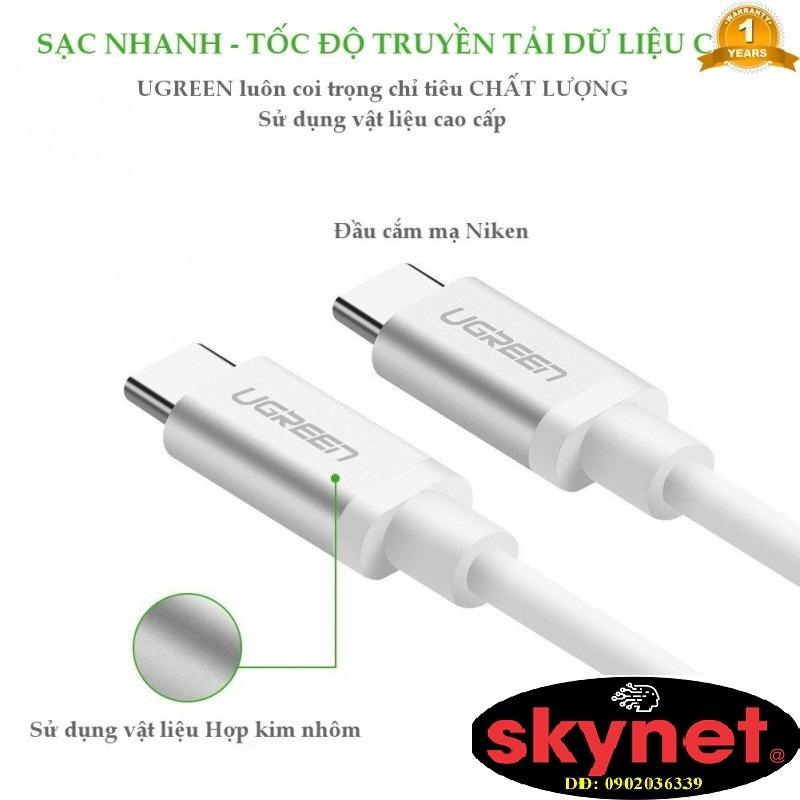 Cáp USB Type-C 3.1 Male to Male Charge & Sync dài 1M Ugreen 10678