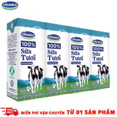 Thùng 48 Hộp Sữa tươi tiệt trùng Vinamilk 100% Không Đường 180ml