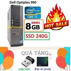 Thùng Đồng Bộ Dell Optiplex 990 (Core i5 2400 / 8G / SSD 240G ), Tặng USB Wifi , Bàn di chuột , Bảo hành 02 năm – Hàng Nhập Khẩu