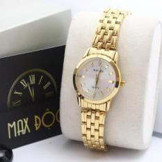 Đồng hồ nữ dây thép không gỉ Halei mạ vàng mặt vàng N502