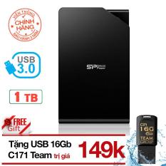 Ổ cứng di động 3.1/3.0 1TB Silicon Power Stream S03 (Đen) – USB 16GB chống thấm nước Team Taiwan C171 (đen) – Hãng phân phối chính thức