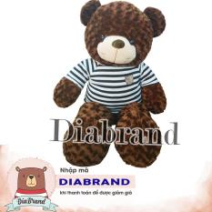 GẤU BÔNG TEDDY CAO CẤP KHỔ VẢI 1M DÀI 80CM NÂU -TEDDY08 (nhà bán hàng Diabrand)