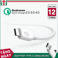 Dây sạc USB Type C hỗ trợ sạc nhanh Qualcomm Quick Charge cho Samsung Galaxy Note 8/ S8/ S8 Plus 9/ 9 Plus và các máy có cổng Type-C – Hàng Bagi Việt Nam