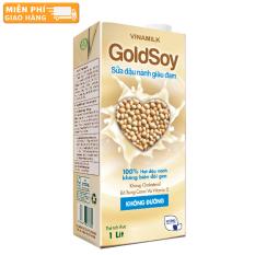 Thùng 12 Hộp Sữa đậu nành GoldSoy Giàu Đạm không đường 1L (Hộp giấy)