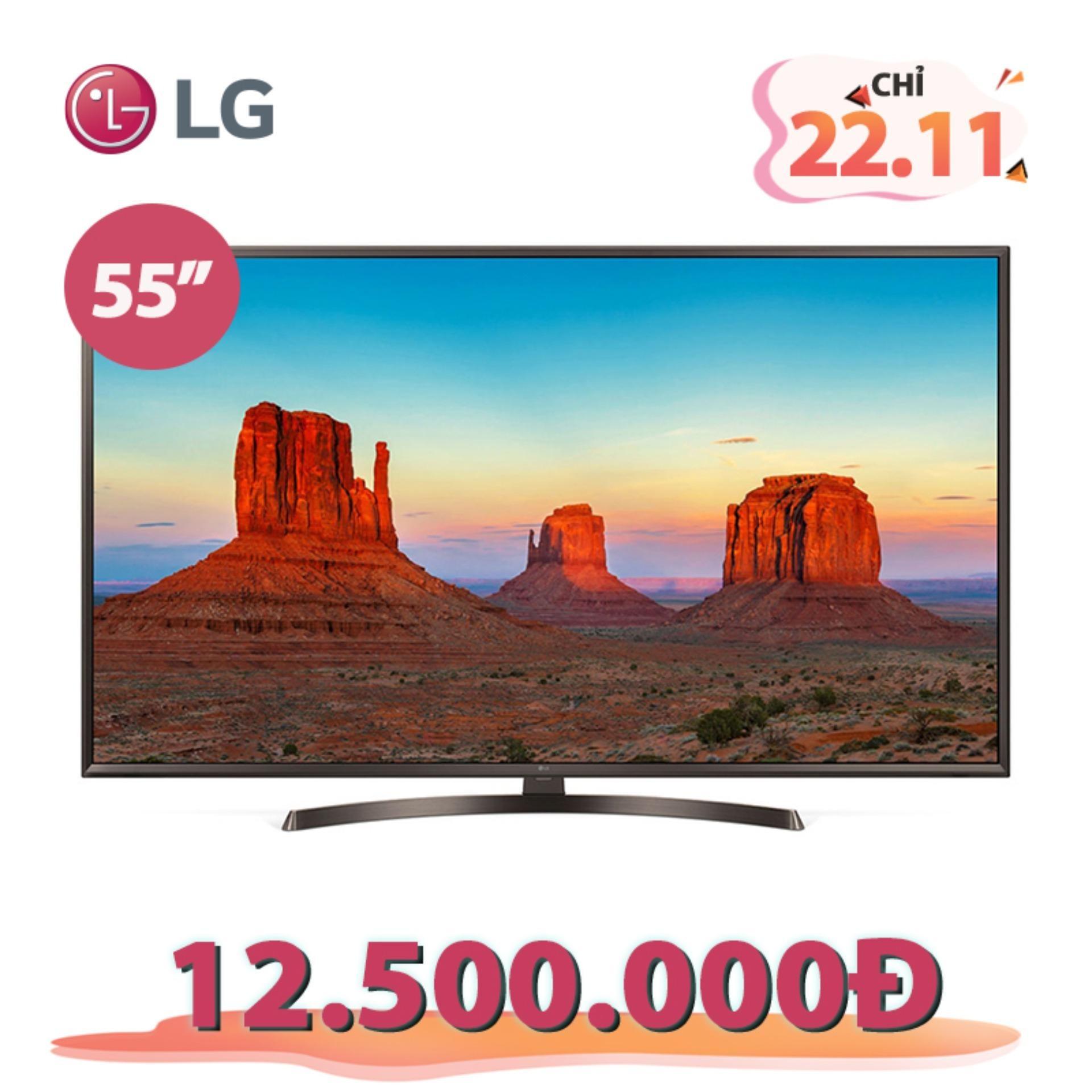 Smart TV UHD LG 55inch 4K Ultra HD - Model 55UK6340PTF (Đen) - Hãng phân phối chính thức