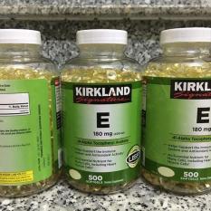 Viên uống Vitamin E Kirkland 180mg 400 IU 500 viên- mẫu mới có hút ẩm date lâu, giúp da đẹp mịn màng