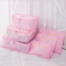 Set túi du lịch 6 túi Floral Clothes Pouch trơn