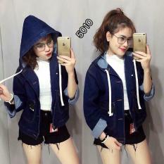 Áo Khoác Jeans Nữ Có Nón Cao Cấp OHS5009-10