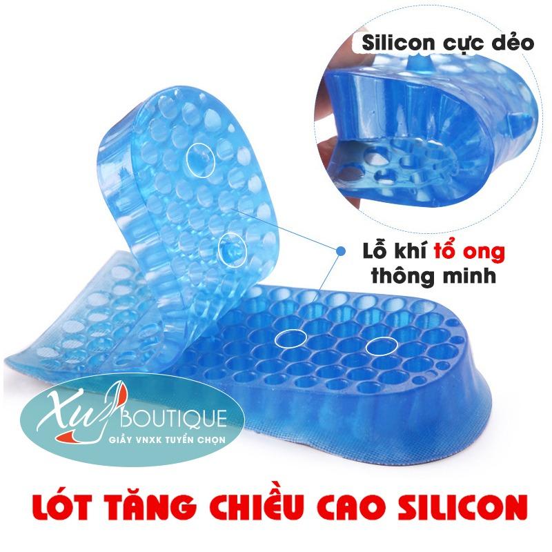 Lót Giày Tăng Chiều Cao Silicon Mềm 2 Lớp 4Cm