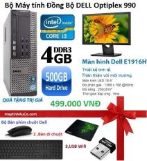 Bộ Máy Tính để bàn Đồng Bộ Dell Opiplex 990 (core I3 /4G/500G) Và Màn Hình Dell 18.5inch Wide Led , Tặng Bàn phím chuột Dell , USB wifi , bàn di chuột – Hàng Nhập Khẩu