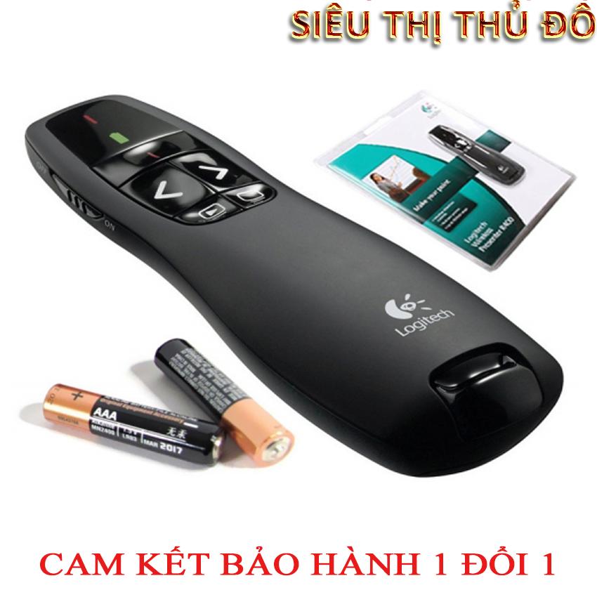 but trinh chieu- but day hoc- but laser- Bút trình chiếu Logiteh R400 + Bao bảo vệ Bảo hành 1...