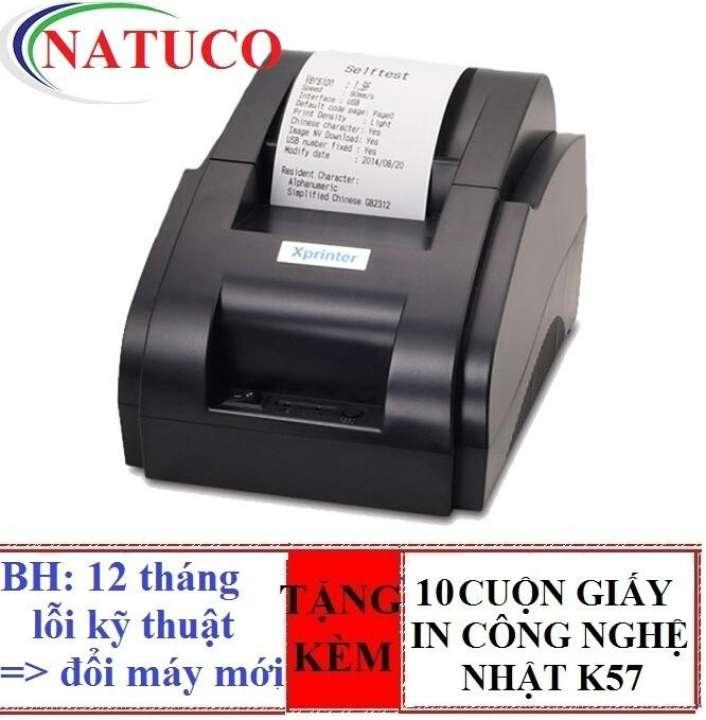 Máy in hóa hơn in bill Xprinter XP 58IIH KHỔ GIẤY K58 + Tặng giấy (Đen)